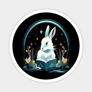 Arctic Hare Reads Book Magnet